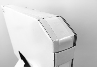 Glue points in dispenser boxes.